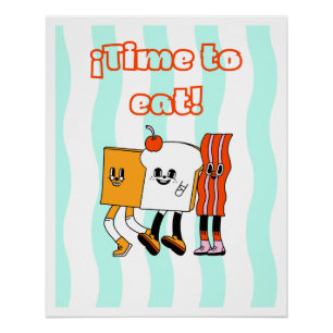 Poster Cute Breakfast Friends Vibes