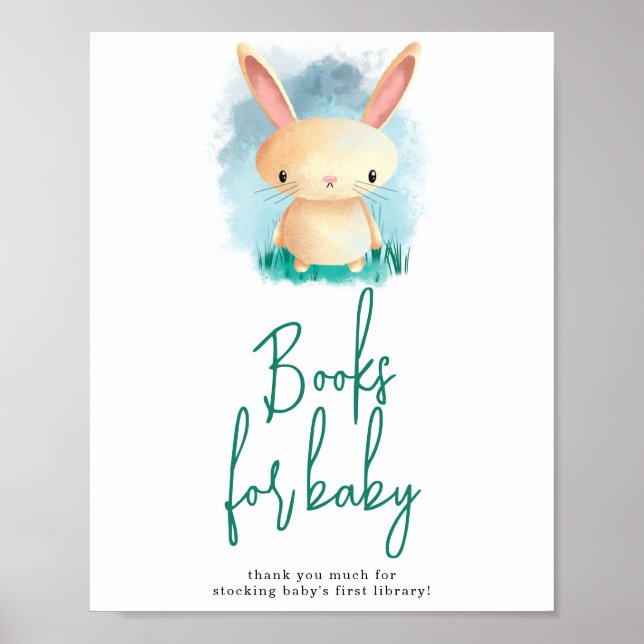 Poster Cute Bunny Livres pour bébé (Devant)