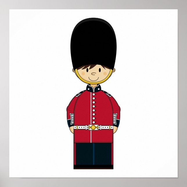 Poster Cute canvas de la Garde royale britannique (Devant)