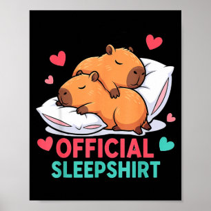 Poster Cute Capybara Official Chemise de Nuit Confortable