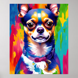 Poster Cute Chihuahu, Télécharger Art numérique de chien 