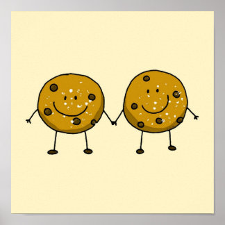 Poster Cute chips chocolat biscuits besties