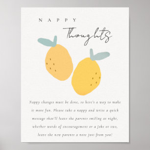 Poster Cute Citrus Citrus Late Night Diaper Jeu Nappé