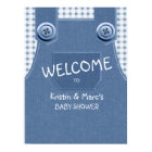 Cute comme un Baby shower Bleu de Denim Bouton