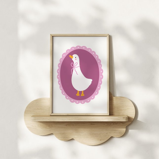 Poster Cute Coquette Goose Nursery Art (Créateur téléchargé)