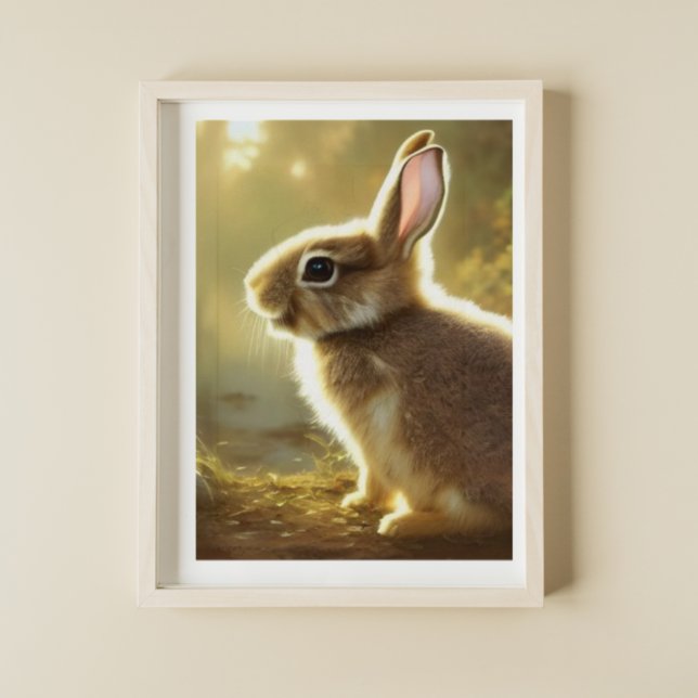 Poster Cute Cottontail Wildlife Portrait (Créateur téléchargé)