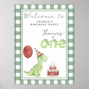 Poster Cute Dino 1er anniversaire