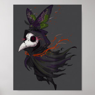Poster Cute Doctor Occult Visage Peste Gothique Cottageco