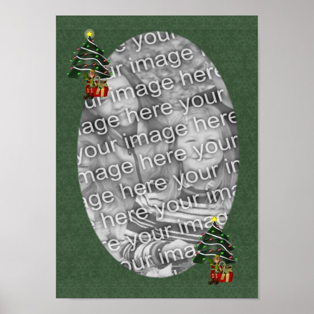 Poster Cute Elf Holiday Ajouter Votre Photo (Devant)