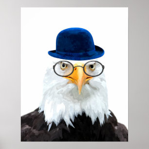 Poster Cute et drôle aigle animal nursery chambre bébé en