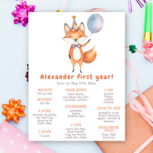 Poster Cute FOX Premier anniversaire Jalon Anniversaire