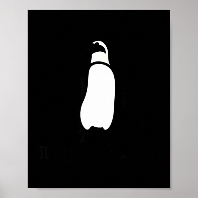 Poster Cute Funny Just Chillin Zoo Penguin  (Devant)
