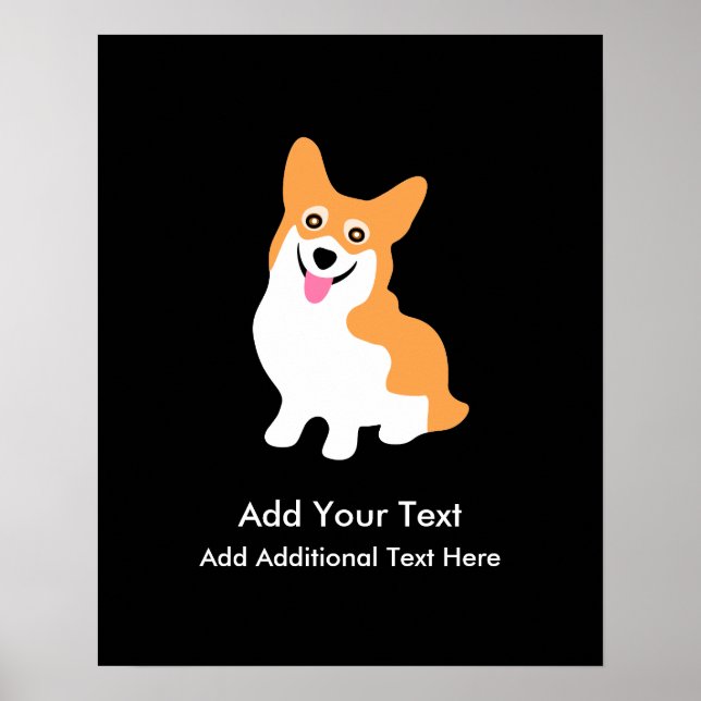 Poster Cute galloise Pembroke Corgi Puppy (Devant)
