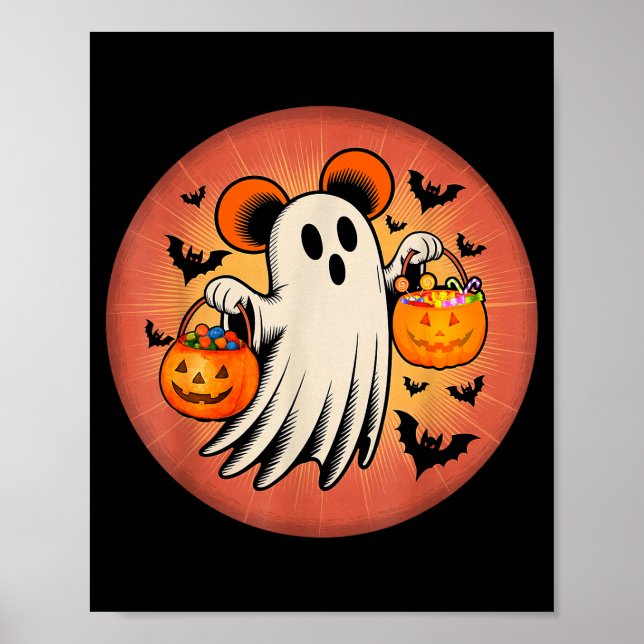 Poster Cute Ghost Halloween Candy Halloween Soky Season G (Devant)