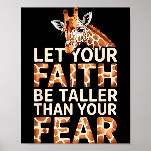 Poster Cute Giraffe Design For Men Women Adult Safari Gir (Devant)