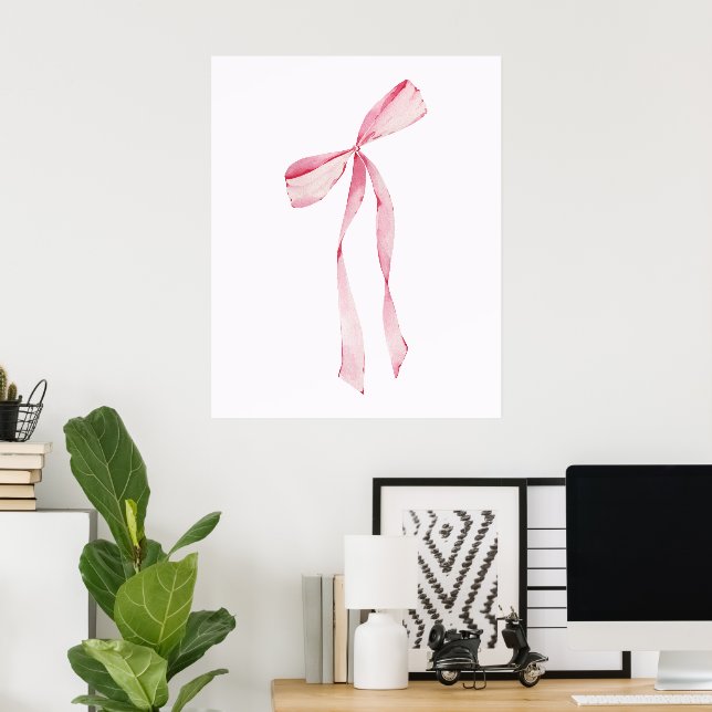 Poster Cute Girly Bow Wall  (Bureau à domicile)