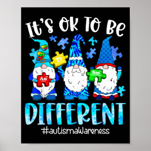 Poster Cute gnomes autism prise de conscience pour être d