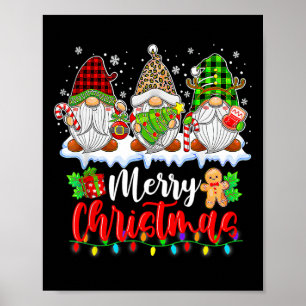 Poster Cute Gnomes Merry Christmas Light Family Gnome Xma