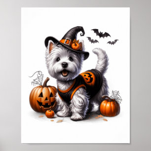 Poster Cute Halloween Westie Tee West Terrier Chien Conce