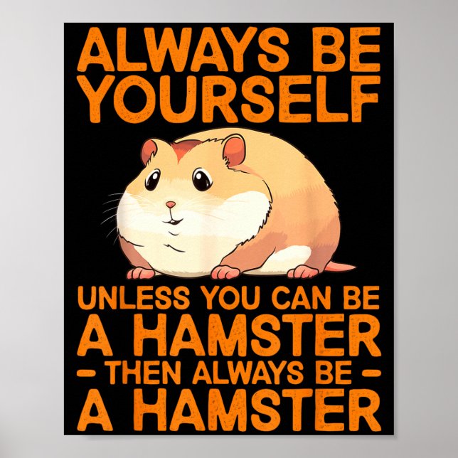 Poster Cute Hamster Design For Men Women Kids Dwarf Hamst (Devant)