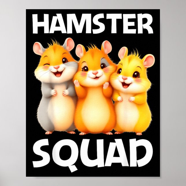 Poster Cute Hamster Design For Men Women Kids Dwarf Hamst (Devant)