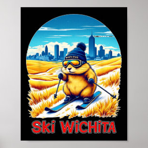 Poster Cute Hamster Ski Aventure En Wichita Ski Kansa