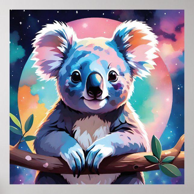 Poster Cute illustration of a koala (Devant)
