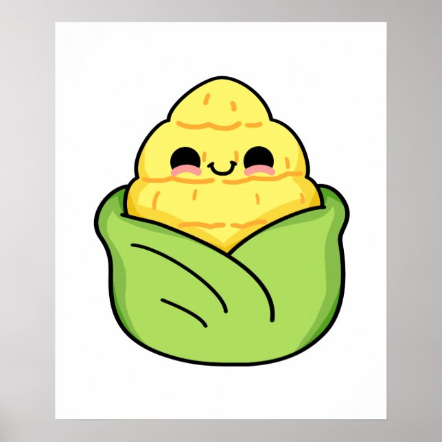 Poster Cute Kawaii Baby Corn (Devant)