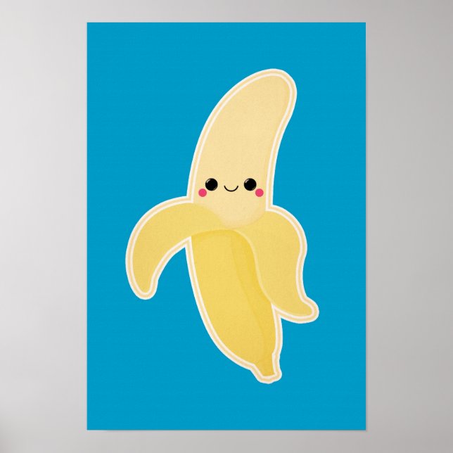 Poster Cute Kawaii Banana (Devant)