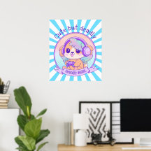 Cute Kawaii Chien avec les ailes Gamer Girl Starbu