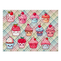 Cute kawaii cupcake nourriture muffin