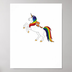 Poster Cute Kawaii Enfants Unicorn Red Panda Lover T-shir