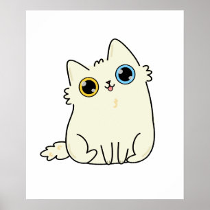 Poster Cute Kawaii Kitty Chat