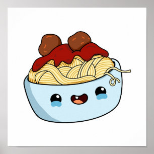 Poster Cute Kawaii Pasta