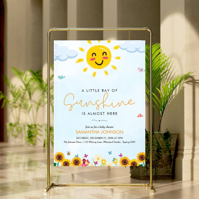 Poster Cute Little Ray of Sunshine Baby shower (Créateur téléchargé)