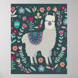 Poster Cute Llama
