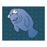 Cute Manatee Hugger Cartographier animal