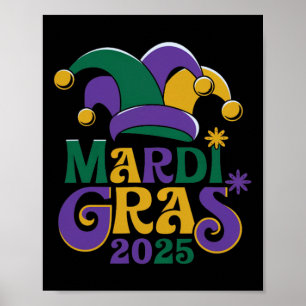 Poster Cute Mardi Gras Mask Fun 2025