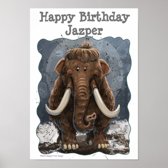 Poster Cute Mastodon (Devant)