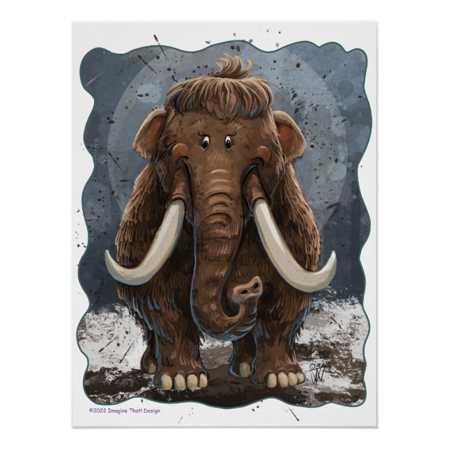 Poster Cute Mastodon (Devant)