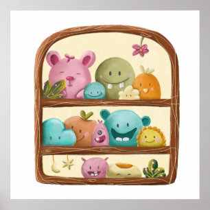 Poster Cute Monster Nursery Art