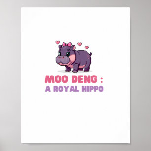 Poster Cute MOO DENG ROYAL HIPPO Hippo Thème Zoologie Pix