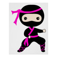 Cute Ninja Enfants Punching Guerrier Anniversaire 