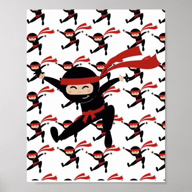 Poster Cute Ninja Ninjas (Devant)