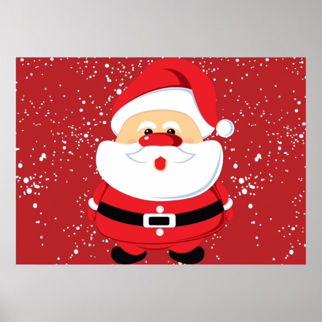 Poster Cute Noël du Père Noël (Devant)
