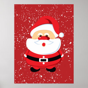 Poster Cute Noël du Père Noël