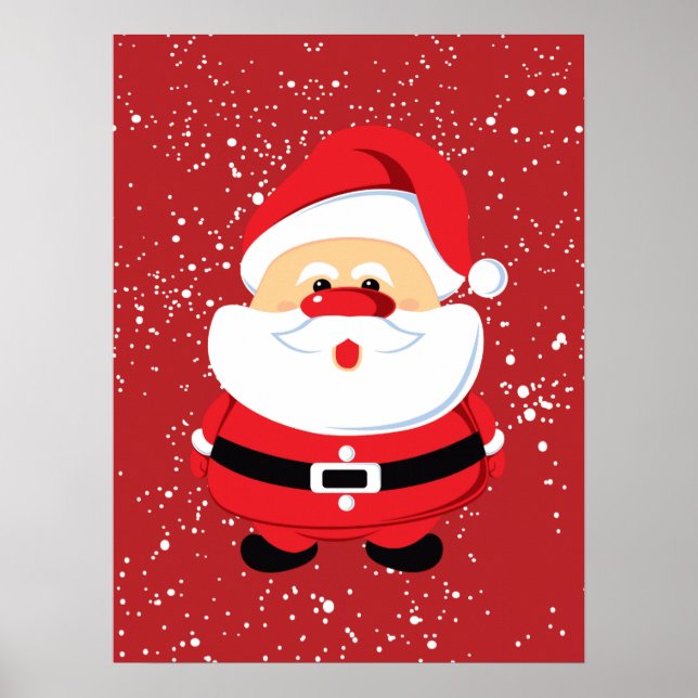 Poster Cute Noël du Père Noël (Devant)