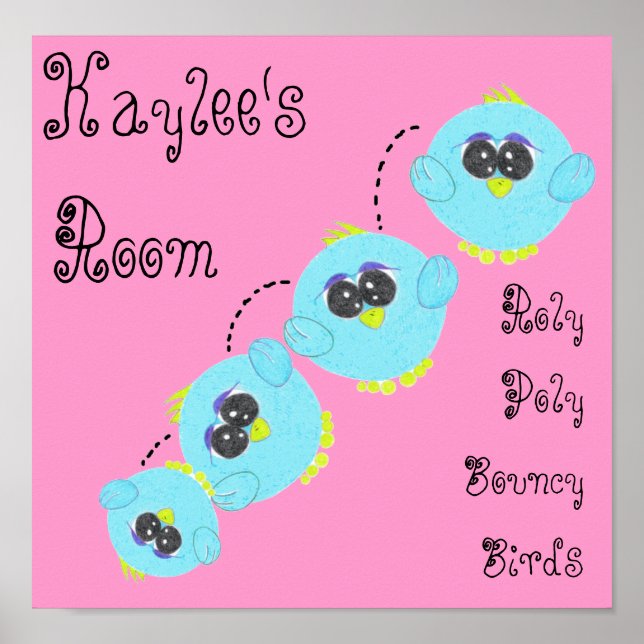 Poster Cute Nursery Room Bird (Devant)