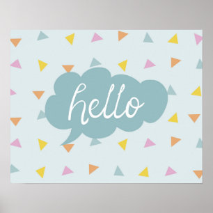 Poster Cute Pastel Hello