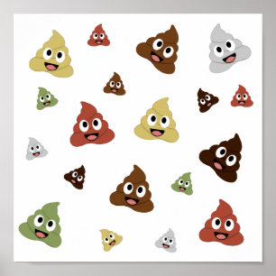 Poster Cute Poop emoji funny